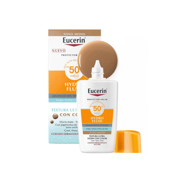 EUCERIN SOLAR HYDRO FLUID FPS50 TONO MEDIO x 50ml