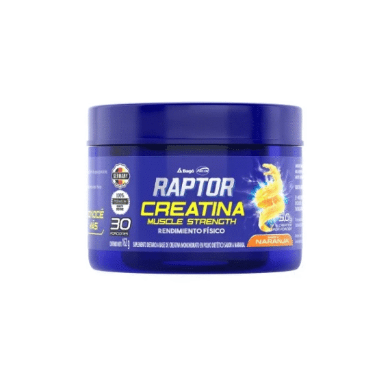 RAPTOR CREATINA POLVO SABOR NARANJA x 162gr